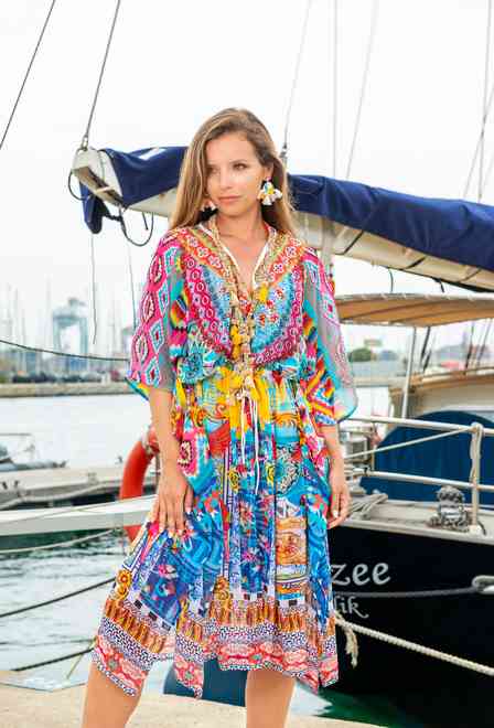 2531 N-35SH Dress free size (2), 110 cm, chiffon | fresh-cotton.com