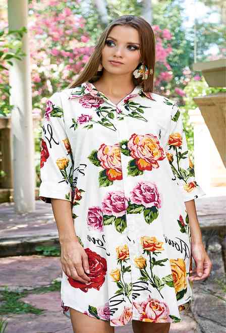 2141 N-27C Tunica S,M,L,XL(4), cotton, 95 cm | fresh-cotton.com