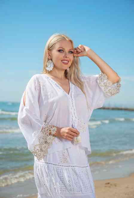 promocion 11.5e 2050 A-1C Blusa M,L(2), algodon, 58 cm | fresh-cotton.com