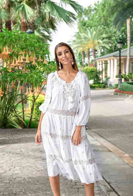 promocion 12.5e 2554 A-1C Vestido M,L,XL(3), algodon, 108 cm | fresh-cotton.com