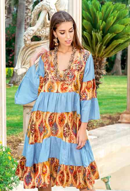2560 A-88C Dress L,XL,2XL(3), cotton, 103 cm | fresh-cotton.com