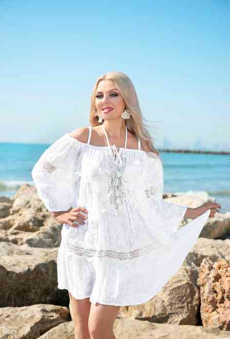 2366 A-1C Платье-туника S,M,L(3), хлопок, 83 cm | fresh-cotton.com