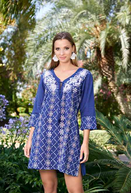 акцiя 10е. 2167 A-5C Туніка M,L,XL(3), бавовна, 85 cm | fresh-cotton.com