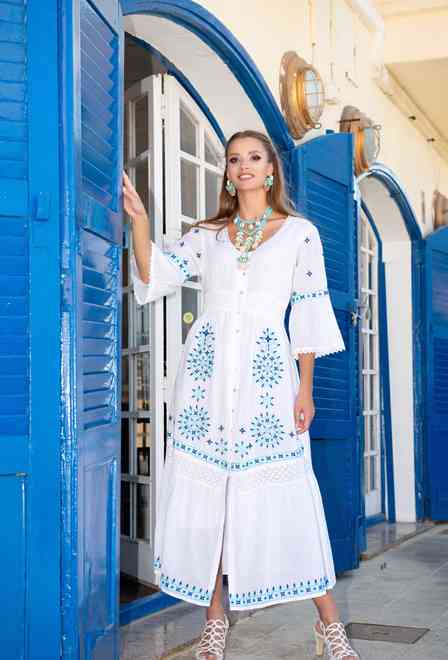 21F-043C Dress M,L,XL(3), 142 cm, cotton | fresh-cotton.com