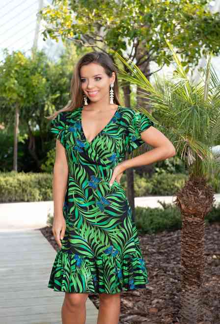21A-228 V Dress M,L,XL(3), 100 cm, viscose | fresh-cotton.com
