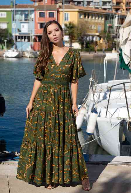 promocion 8.50e 21A-209/3 V Vestido M,L,XL,2XL(4), 139 cm, viscosa | fresh-cotton.com