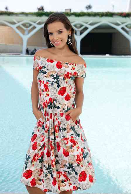 promocion 10e 21A-232/3 SV Vestido M,L,XL(3), 95 cm, viscosa | fresh-cotton.com