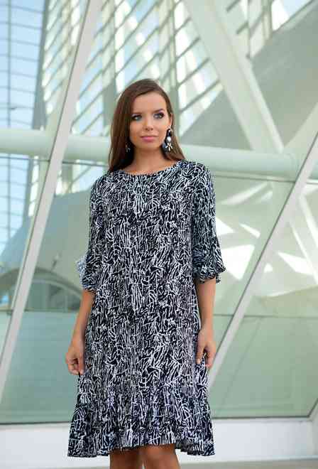 promocion 6.5e 21NI-325 V Vestido L,XL,2XL,3XL(4), 100 cm, viscosa | fresh-cotton.com
