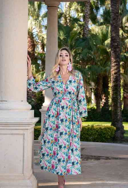 21NI-378 V Платье M,L,XL,2XL(4), 127 см, вискоза | fresh-cotton.com