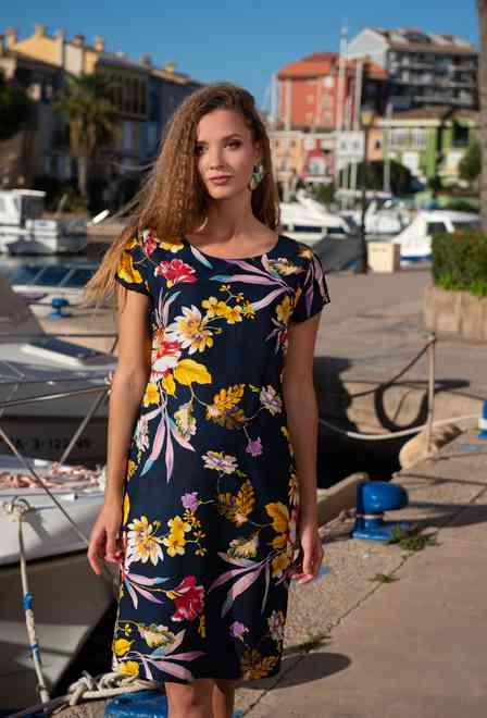 21NI-326/2 V Dress M,L,XL,2XL(4), 100 cm, viscose | fresh-cotton.com