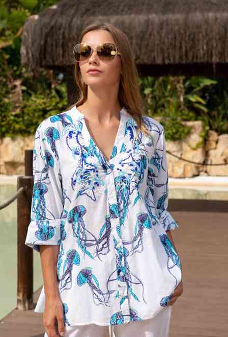22A-400/1 C Blouse M,L,XL(3), 74 cm, cotton | fresh-cotton.com