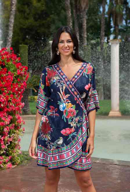 22A-421/5 V Vestido, talla unica (2), viscosa, 90 cm | fresh-cotton.com