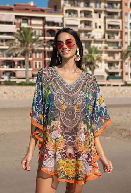 22NI-601 SH Тунiка free size (2), 90 см, шифон | fresh-cotton.com