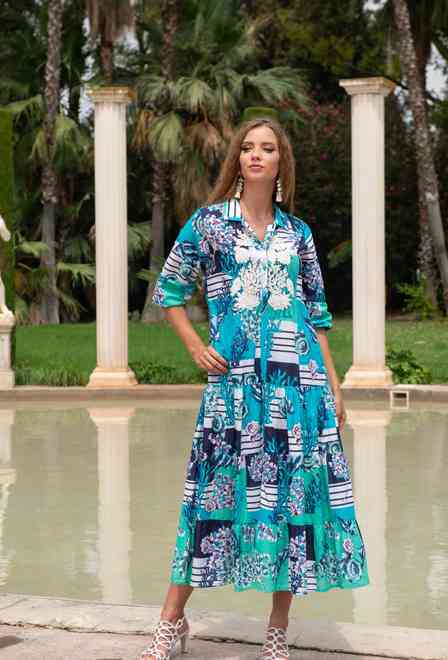 PROMO 22A-457 C Dress M,L,XL(3), 127 cm, cotton | fresh-cotton.com