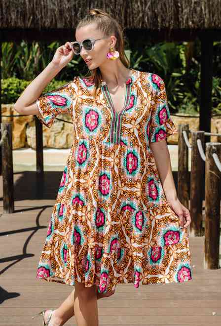 4019 EF-8 VM S,M,L(3), модал вискоза. Платье, 95 см | fresh-cotton.com