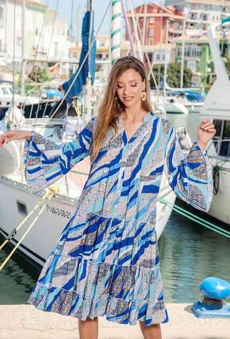 -20 4405 IN-22 V Dress, M/L, XL/2XL (4), viscose. 106 cm | fresh-cotton.com