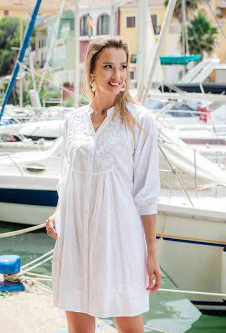 -20 4064 F white C Tunica, S,M,L,XL(4), cotton. 88 cm | fresh-cotton.com