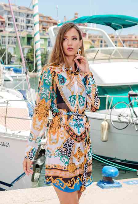 4035 EF-18 SH S/M, L/XL(4), шифон. Рубашка, 87 см | fresh-cotton.com