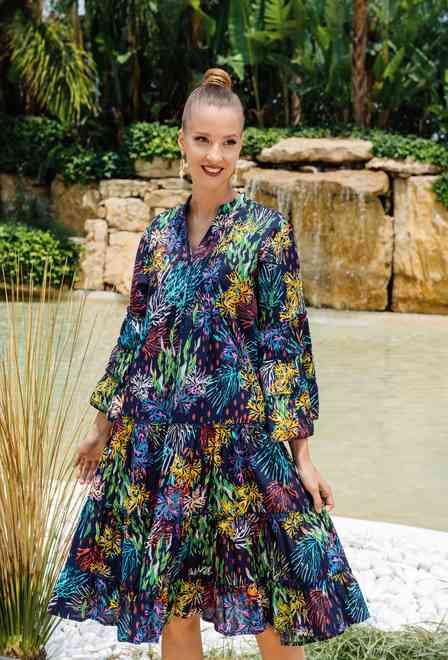 -20 4420 IN-28 C Vestido, M,L,XL,2XL(4), algodon. 105 cm | fresh-cotton.com