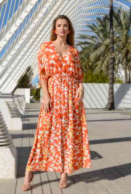 -20 4005 EF-3 RC Vestido, S/M, L/XL(4), rayon crep. 150 cm, | fresh-cotton.com