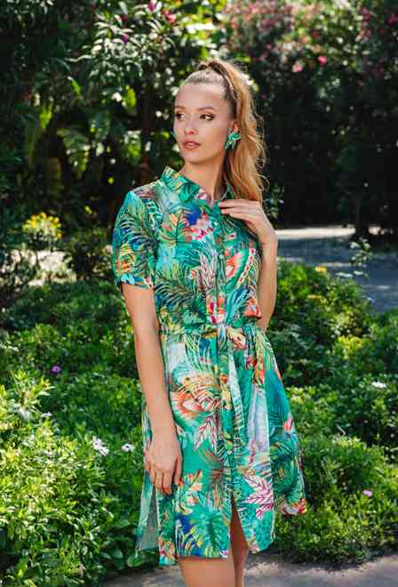 -20 4049 EF-20 V Vestido, S,M,L,XL(4), viscosa. 95 cm | fresh-cotton.com