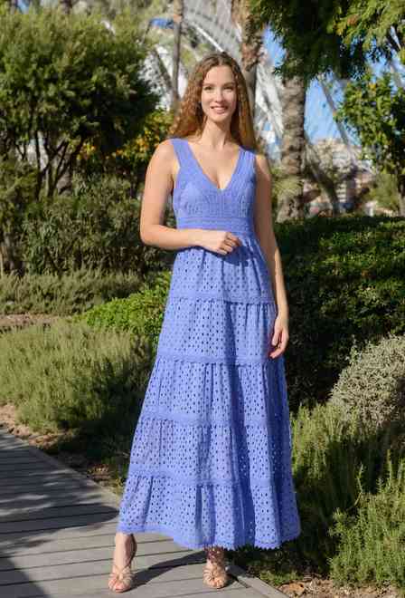 -30 4075 F powder C Vestido, 147 cm S,M,L,XL(4), algodon. | fresh-cotton.com