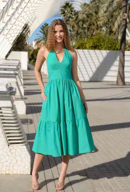 -30 4054 EF-oro CS Vestido, S,M,L(3), algodon. 105 cm | fresh-cotton.com