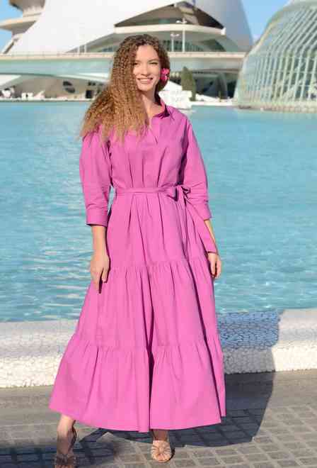 -30 4053 EF-gold CS Vestido, S/M, L/XL(4), algodon. 137 cm | fresh-cotton.com