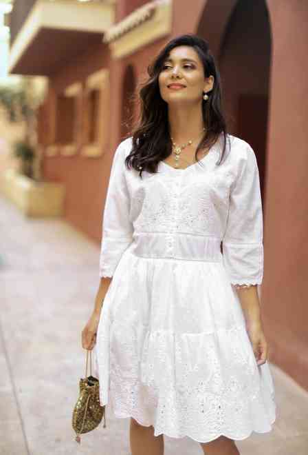 618 F-1c Dress S,M,L,XL(4), 96 cm, cotton | fresh-cotton.com
