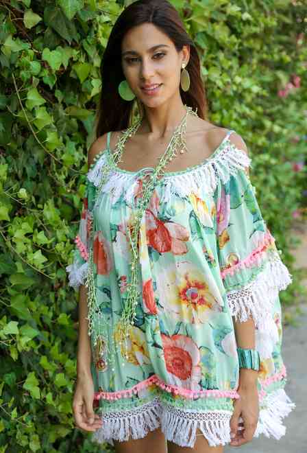 233 A-2c Туника free size (2), 81 см, хлопок | fresh-cotton.com