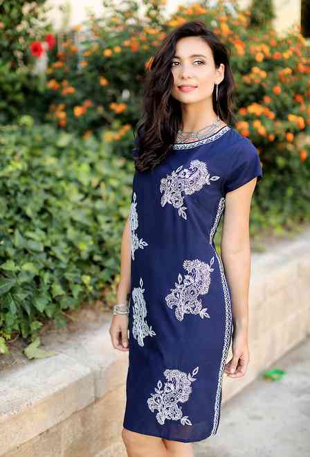 promocion 7.5e 412 I-1c Vestido L,XL,2XL,3XL(4), 97 cm, algodon | fresh-cotton.com