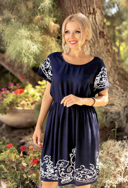 451 I-2v Платье M,L,XL(3), 95 см, вискоза | fresh-cotton.com