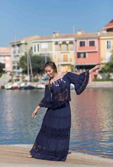 015 F-2c Skirt talla unica (2), 100 cm, blue, cotton | fresh-cotton.com