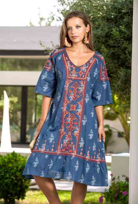 promocion 8.50e 1403 I-1c Vestido M,L,XL,2XL(4), 102 cm, algodon | fresh-cotton.com