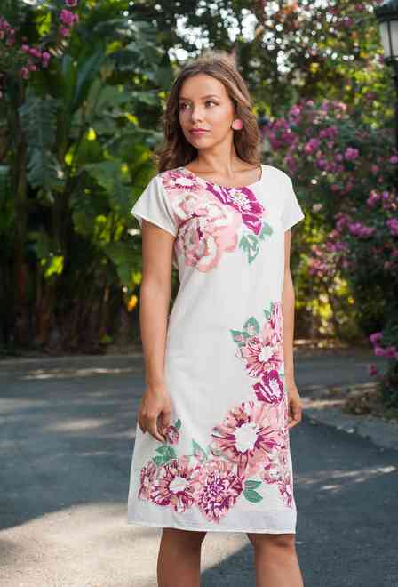 1408 I-3c Dress M,L,XL,2XL(4), 100 cm, cotton | fresh-cotton.com