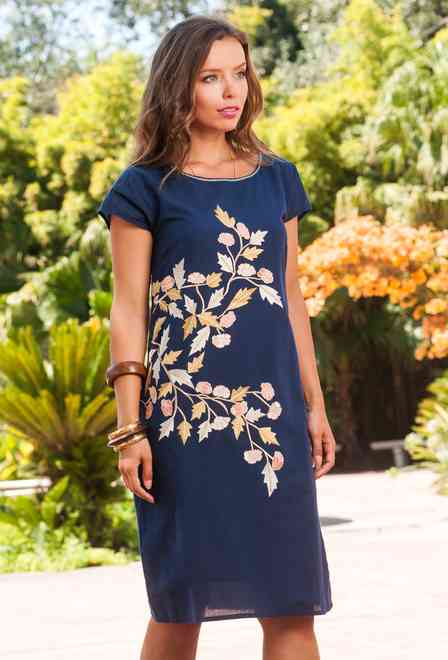 1409 I-2c Dress M,L,XL,2XL(4), 97 cm, cotton | fresh-cotton.com