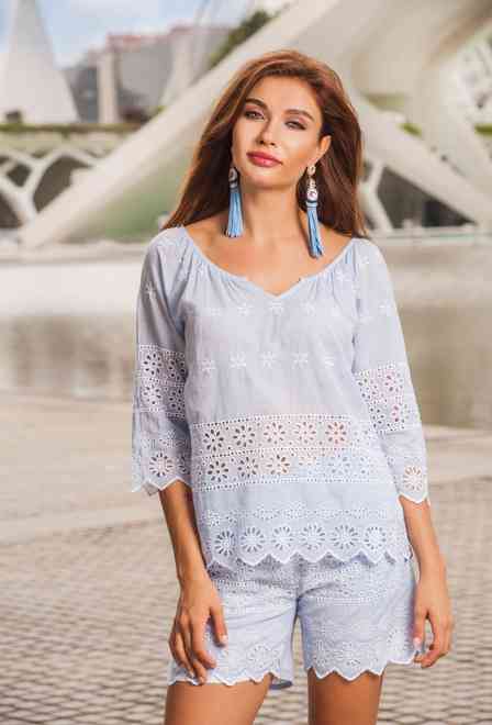 1098 A-1c Блуза S,M(2), хлопок, 62/74 cm | fresh-cotton.com