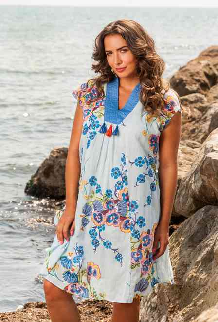 1168 A-1c Dress S,M,L,XL(4), 100 cm, cotton | fresh-cotton.com
