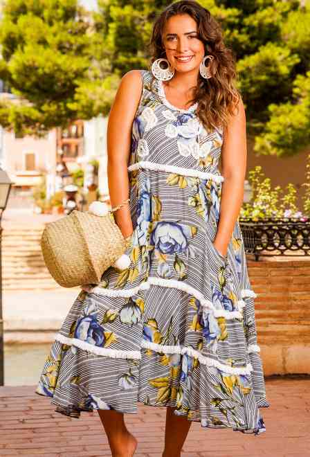 1205 A-1с Dress M,L,XL(3), cotton, 125 cm | fresh-cotton.com