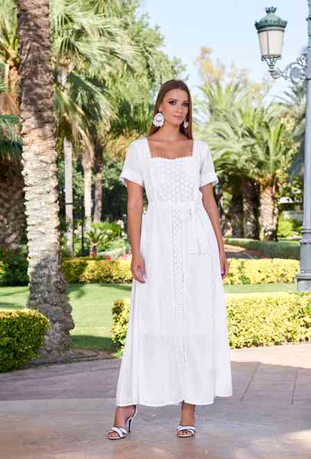 promocion 10e 2512 F-1C Vestido L,XL,2XL(3), algodon, 134 cm | fresh-cotton.com