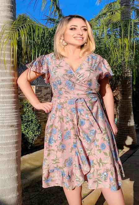 21A-229 V Dress M,L,XL,2XL(4), 95 cm, viscose | fresh-cotton.com