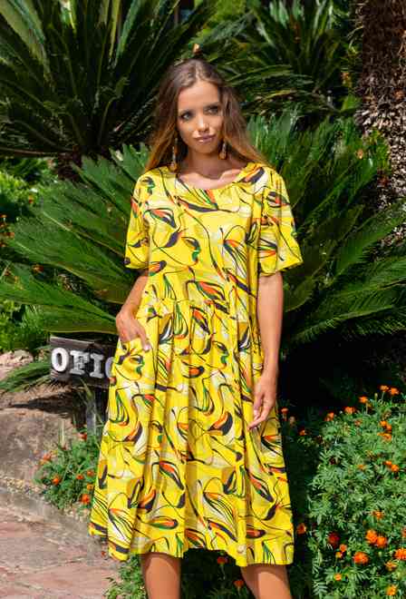 23NI-924/3V Vestido M,L,XL,2XL(4), 110 cm, viscosa | fresh-cotton.com