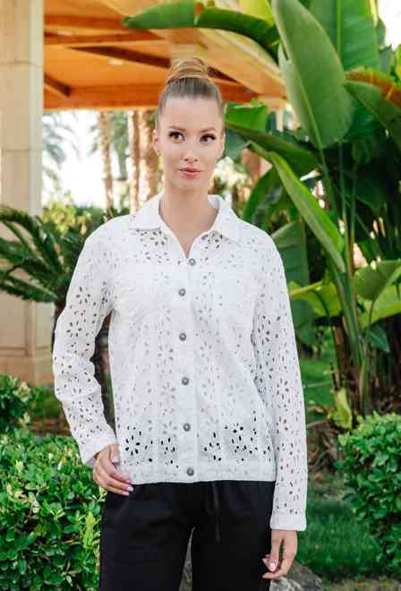 PROMO 23F-811/4C Embroidered jacket M,L,XL(3), 63 cm, cotton | fresh-cotton.com