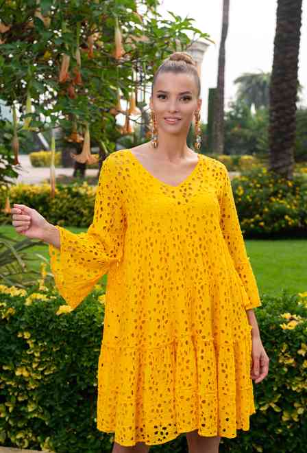 23F-826/7C Dress M,L,XL,2XL(4), 94 cm, cotton | fresh-cotton.com