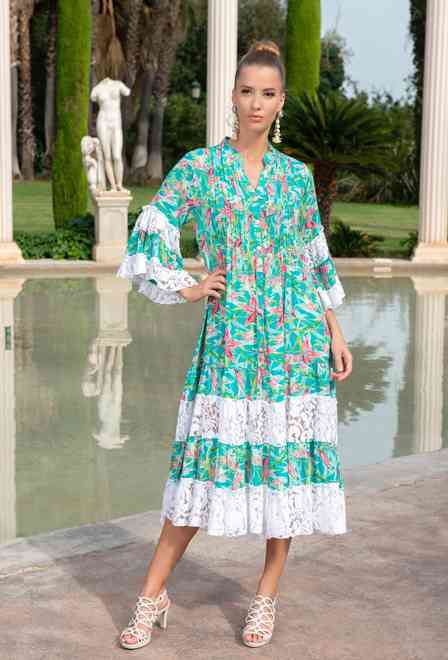 PROMO 23A-743/39S Dress M,L,XL,2XL(4), 115 см, silk/poliester | fresh-cotton.com