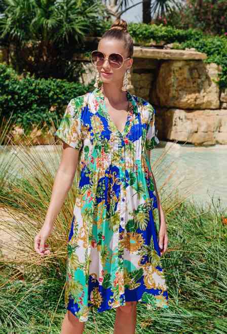 -30 23A-707 S Vestido talla unica (2), 100 cm, seda/poliester | fresh-cotton.com