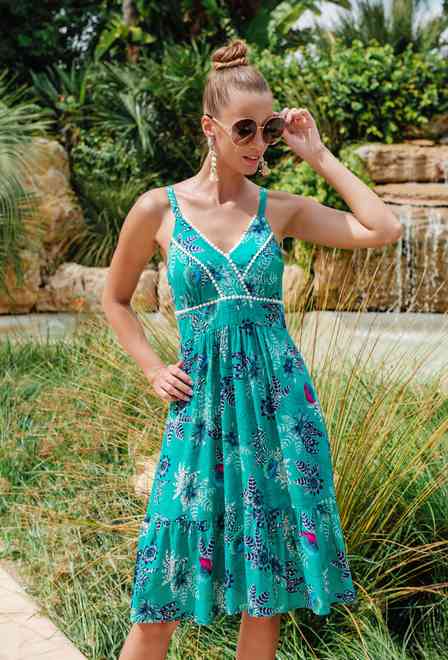 23A-731/36V Dress S,M,L (3), 100 cm, viscose | fresh-cotton.com