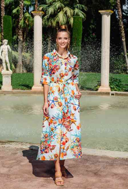 23A-749/9C Платье S,M,L,XL(4). 136 см, хлопок | fresh-cotton.com