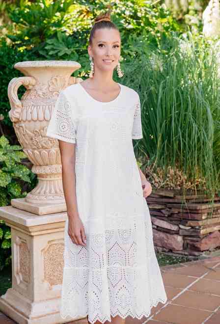 PROMO 23F-838 C Vestido L,XL,2XL,3XL(4), 120 cm,algodon | fresh-cotton.com