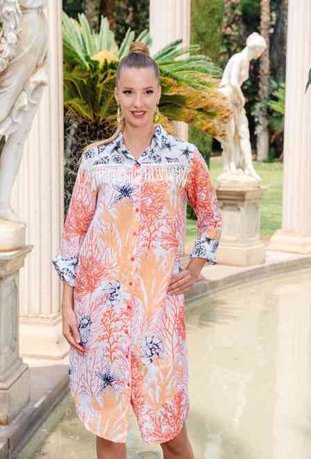 4202 A-38 C M/L,XL/2XL(2) Туника 100 см, хлопок | fresh-cotton.com